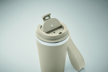 Logotrade werbemittel das Foto: Doppelwandiger Trinkbecher mit Handschlaufe, 350 ml