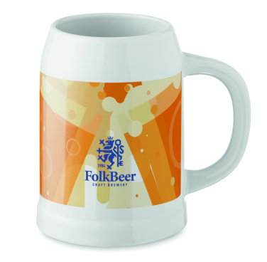 Logotrade werbemittel das Foto: Keramik-Bierkrug für Sublimationsdruck 500 ml