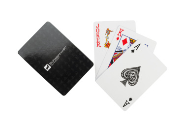 Logotrade Geschäftsgeschenke das Foto: Spielkarten- und Würfelset MURRAY Schwarzwolf