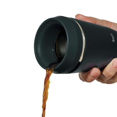 Topl To-go-Becher aus recyceltem Stahl mit patentiertem 360°-Deckel, 235 ml, Detailansicht