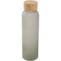 Lume 500 ml mattierte Glasflasche mit Bambusdeckel, Grau