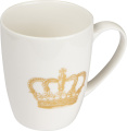 Tasse mit Kronenaufdruck 300 ml, Weiß