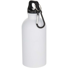 Oregon 400 ml matte RCS-zertifizierte einwandige Trinkflasche aus recyceltem Edelstahl mit Karabinerhaken