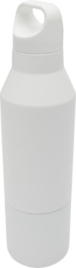 Logotrade Geschäftsgeschenke das Foto: Odessy 600 ml Isolierflasche mit 300-ml-Becher aus RCS-recyceltem Edelstahl