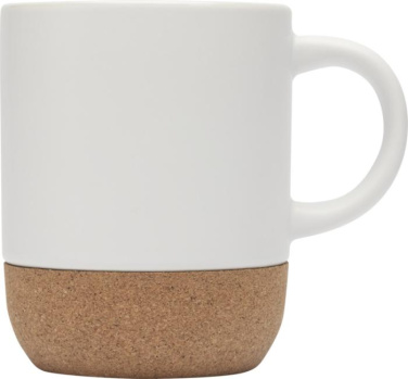 Logotrade Werbegeschenke das Foto: Billie Keramiktasse für Sublimation 300 ml mit Korkdetails