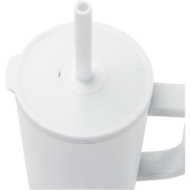 Logotrade Firmengeschenke das Foto: Brady 900 ml RCS-zertifizierter Isolierbecher mit Silikon-Trinkhalm