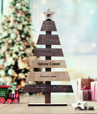 Logotrade Werbegeschenke das Foto: Weihnachtsbaum aus Holz