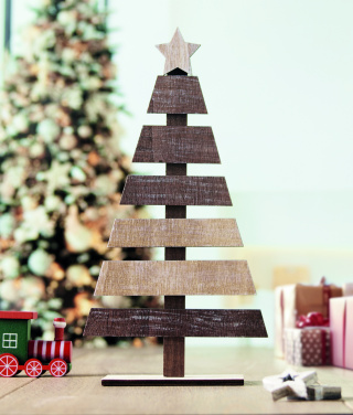 Logotrade Geschäftsgeschenke das Foto: Weihnachtsbaum aus Holz