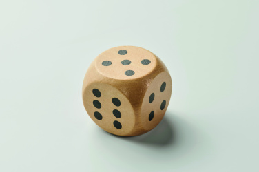 Logotrade Logogeschenke das Foto: Spielwürfel Schima-Holz Ø 5cm