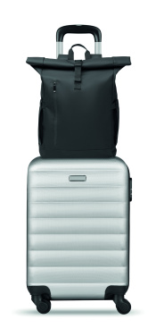 Logotrade Logogeschenke das Foto: Rolltop-Rucksack 600D RPET