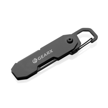 Logotrade Werbeartikel das Foto: Gear X faltbares EDC-Werkzeug mit Karabinerhaken