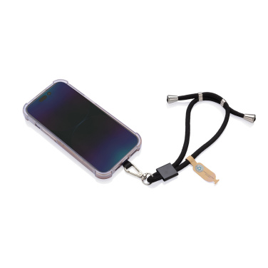 Logotrade Logogeschenke das Foto: CarryLoop verstellbares Handy-Armband aus RCS rec. PET