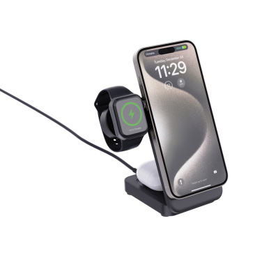 Logotrade werbemittel das Foto: Urban Vitamin Arcadia 15W 3in1 Magnet-Charger aus RCS rABS