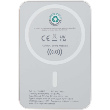 Logotrade Werbegeschenke das Foto: Acrab 15 W 5.000 mAh magnetische kabellose Powerbank