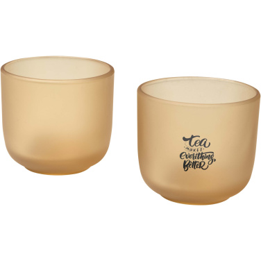 Logotrade Firmengeschenke das Foto: Mal 200 ml Glasbecher – 2er-Set