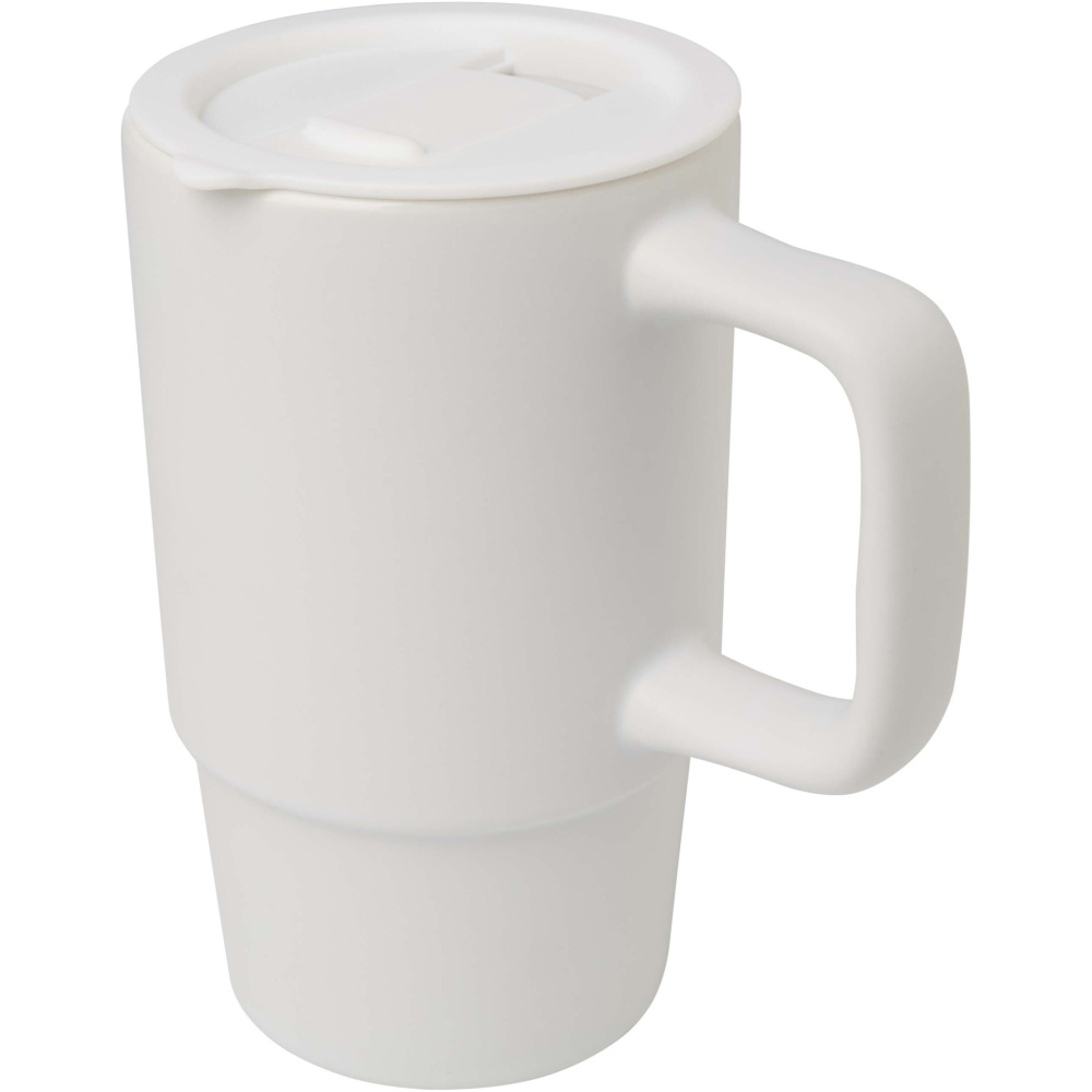 Logotrade Logogeschenke das Foto: Carter 450 ml Keramiktasse mit Kunststoffdeckel