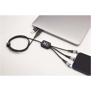 Logotrade Logogeschenke das Foto: SCX.design C51 60W 5 in 1 Schnellladekabel aus rPET mit Display