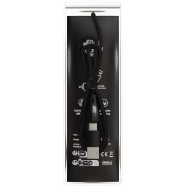 Logotrade Firmengeschenke das Foto: SCX.design C51 60W 5 in 1 Schnellladekabel aus rPET mit Display