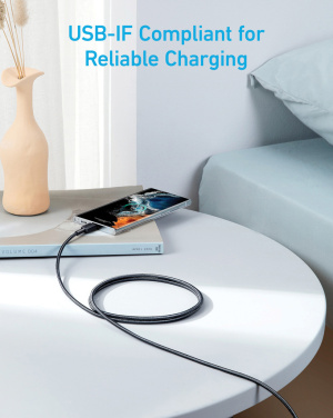 Logotrade Firmengeschenke das Foto: Anker USB-C to USB-C Kabel - 1.8 Meter, 60W