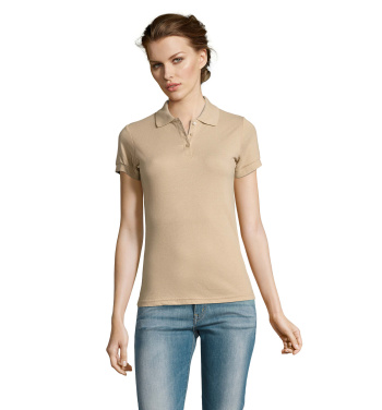 PRIME DAMEN POLO 200g, Sand, S, Farbvariante
