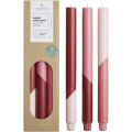 Originalhome Eden Diagonale Kerzen – 3er-Set, Rot