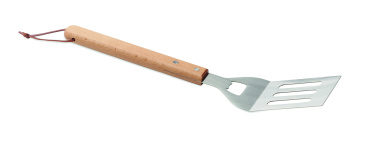 Logotrade werbemittel das Foto: Grill-Spachtel mit Buchenholz