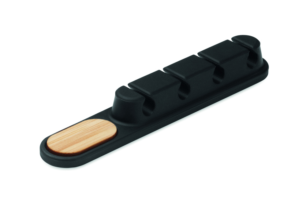 Logotrade Geschäftsgeschenke das Foto: Kabel-Halter Silikon