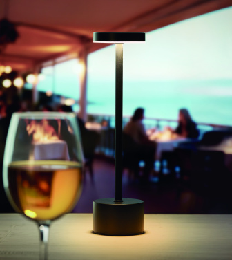 Logotrade Werbeartikel das Foto: USB-Tischlampe aus Aluminium