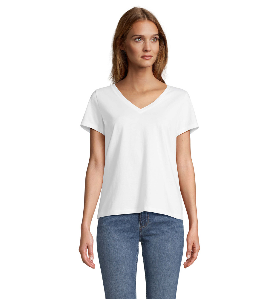 Logotrade Logogeschenke das Foto: REGENT V T-SHIRT WOMEN