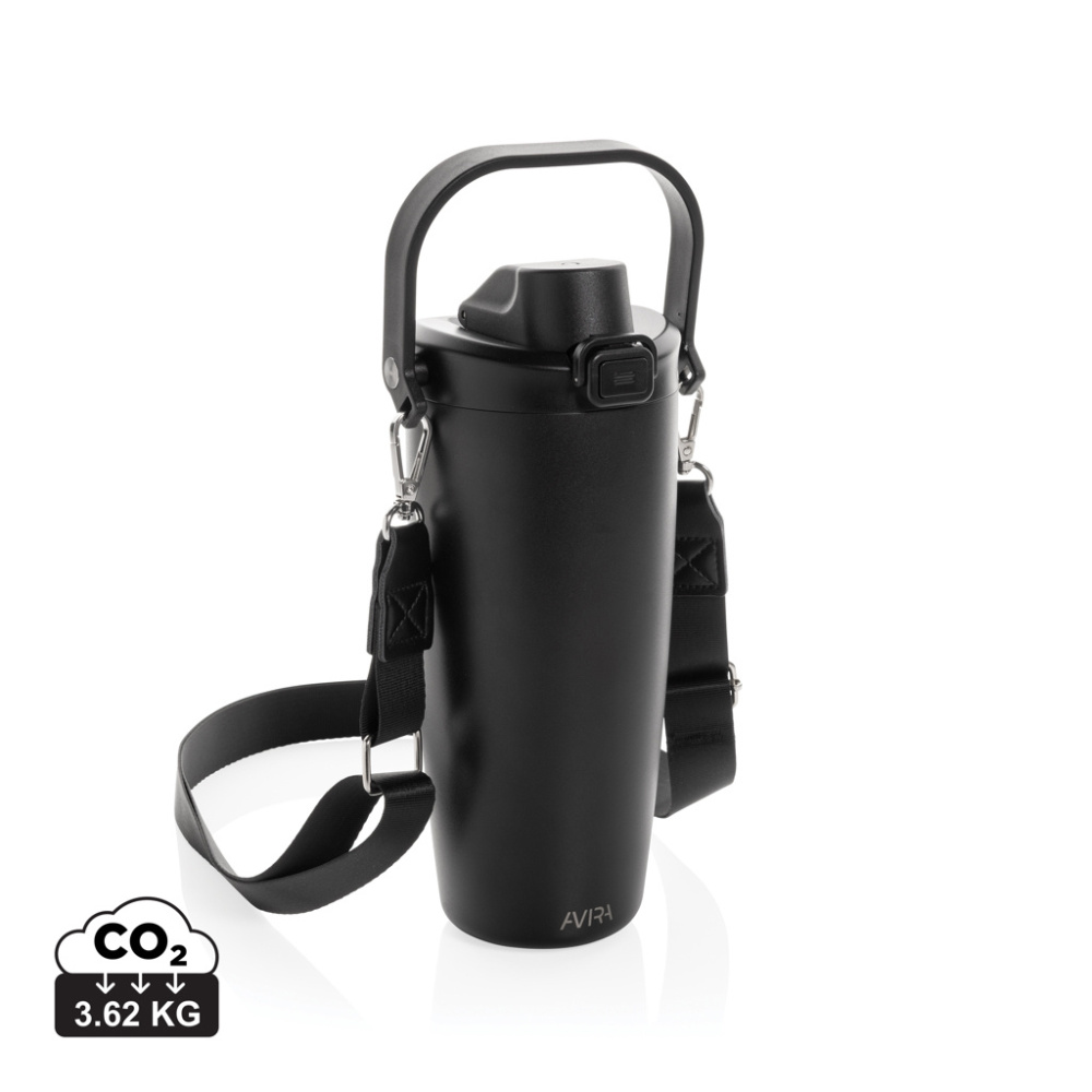 Logotrade Werbegeschenke das Foto: Avira Ayala Crossbody Duosip Becher aus RCS rec. Stahl
