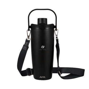 Logotrade Geschäftsgeschenke das Foto: Avira Ayala Crossbody Duosip Becher aus RCS rec. Stahl