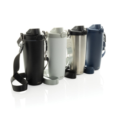 Logotrade Firmengeschenke das Foto: Avira Ayala Crossbody Duosip Becher aus RCS rec. Stahl