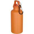 Oregon 400 ml einfarbige RS-zertifizierte Trinkflasche aus recyceltem Kunststoff mit Karabinerhaken, Orange