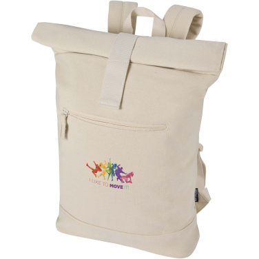 Logotrade Firmengeschenke das Foto: Recanvas 14” GRS recycelter Rolltop-Rucksack 16L