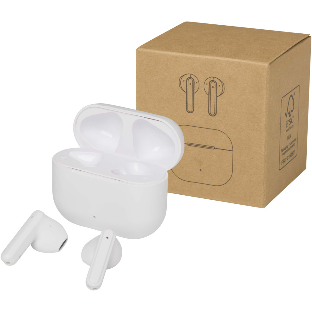 Logotrade Logogeschenke das Foto: Altais True Wireless Bluetooth® Headset aus recyceltem Kunststoff