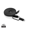 Arc ultradünnes 60W 2-in-1 Magnetkabel, Schwarz