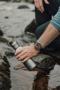Logotrade Werbeartikel das Foto: Nordic Drift Trail Ultraleichte Titan-Wasserflasche 600ml