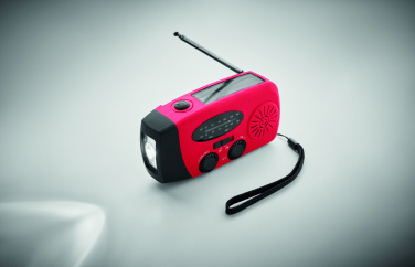 Logotrade Werbeartikel das Foto: AM/FM Radio SOS mit Taschenlampe