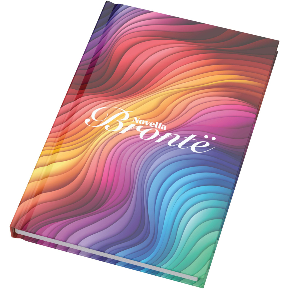 Logotrade Firmengeschenke das Foto: Novella Brontë A5 Hardcover Notizbuch mit glänzendem Finish