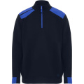 Maverick Pullover für Herren mit halbem Reißverschluss, 280 g/m2, Marineblau / Königsblau
