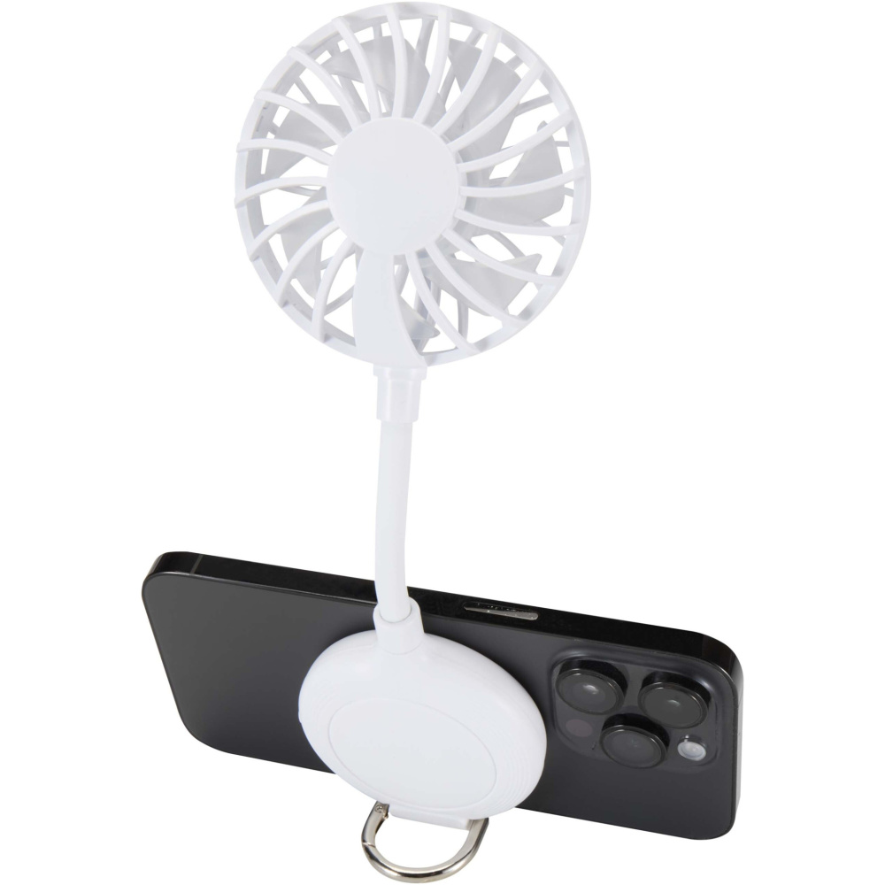 Logotrade Werbegeschenke das Foto: Ventio Magnetischer, tragbarer Ventilator aus recyceltem Kunststoff