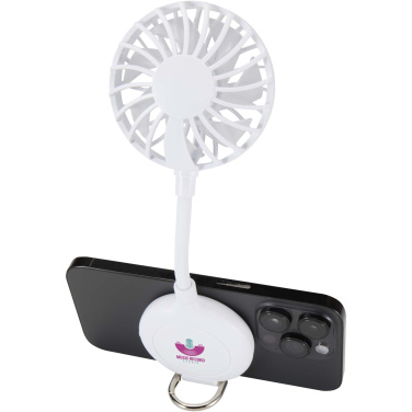 Logotrade Geschäftsgeschenke das Foto: Ventio Magnetischer, tragbarer Ventilator aus recyceltem Kunststoff