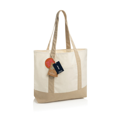 Logotrade Werbeartikel das Foto: SHOP LOCAL AWARE™ Tasche aus recycelter Baumwolle, 350g/m²