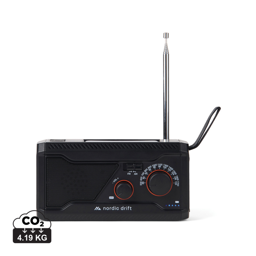 Logotrade Werbeartikel das Foto: Nordic Drift Titan IPX4 multifunktionales Radio 4000mAh