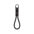 Nordic Drift Everest USB-C 60W-Schnellladekabel m. Karabiner, Schwarz