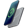 Avis 5000 mAh RCS Powerbank aus recyceltem Aluminium mit Magnetfunktion , Gunmetal