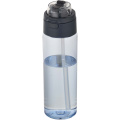 Theron 700 ml RCS-Wasserflasche aus recyceltem Kunststoff mit Multifunktionsdeckel und Klappstrohhalm, Hale Blue