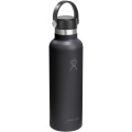 Hydro Flask Standard Mouth 621 ml isolierte Edelstahl Trinkflasche mit Strohhalmverschluss, Schwarz