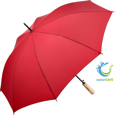 Logotrade Werbeartikel das Foto: FARE ÖkoBrella AC-Stockschirm mit rPET-Bezug und Holzgriff mit Logo