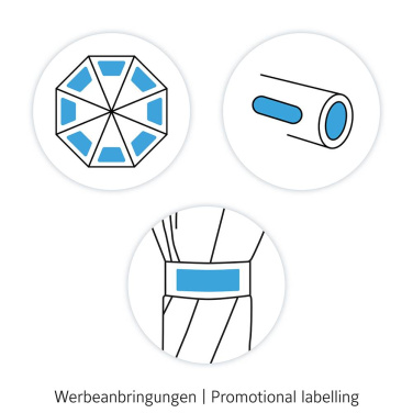 Logotrade werbemittel das Foto: FARE AC-Stockschirm mit doppelter Werbefläche am Griff 105 cm mit Logo